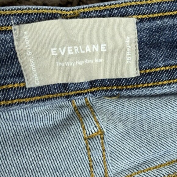 Womens Everlane Jeans The Way High Skinny 28 Reg Medium Wash Eco Modern Organic - Picture 10 of 12